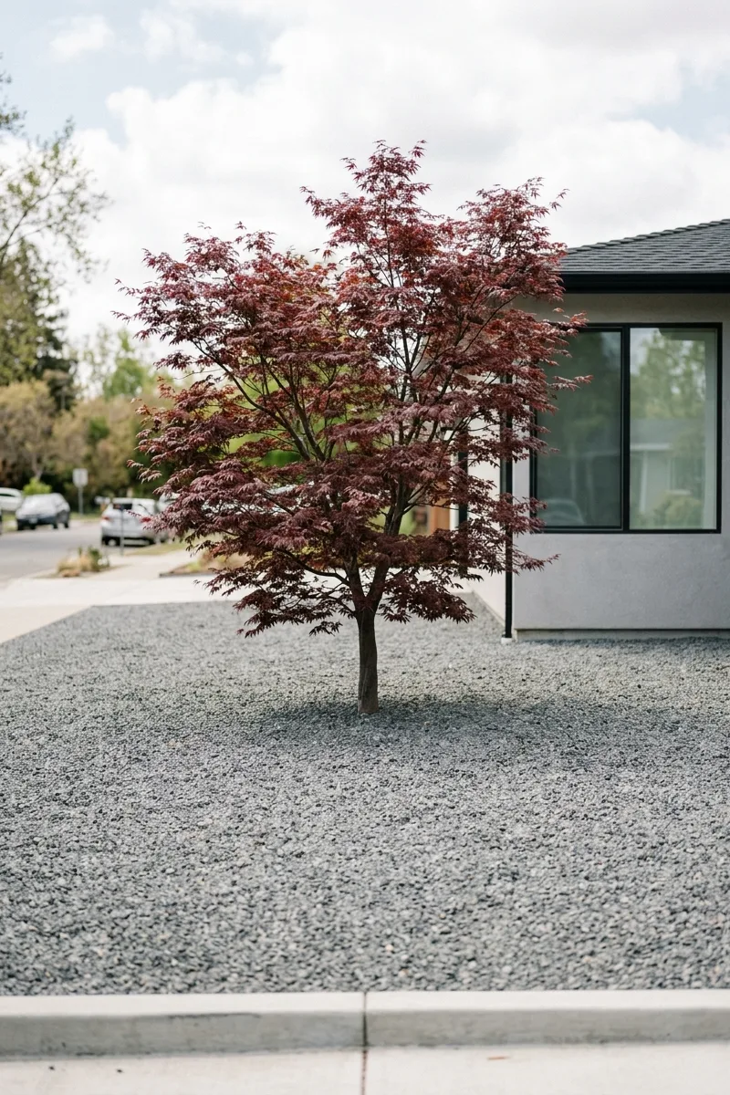 Negative Space with a Single Tree