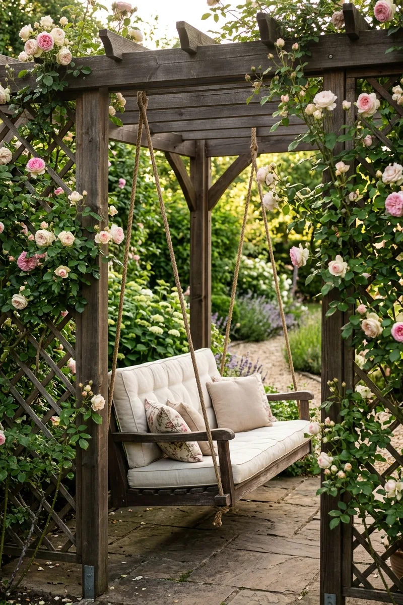 Pergola with Lattice Sides