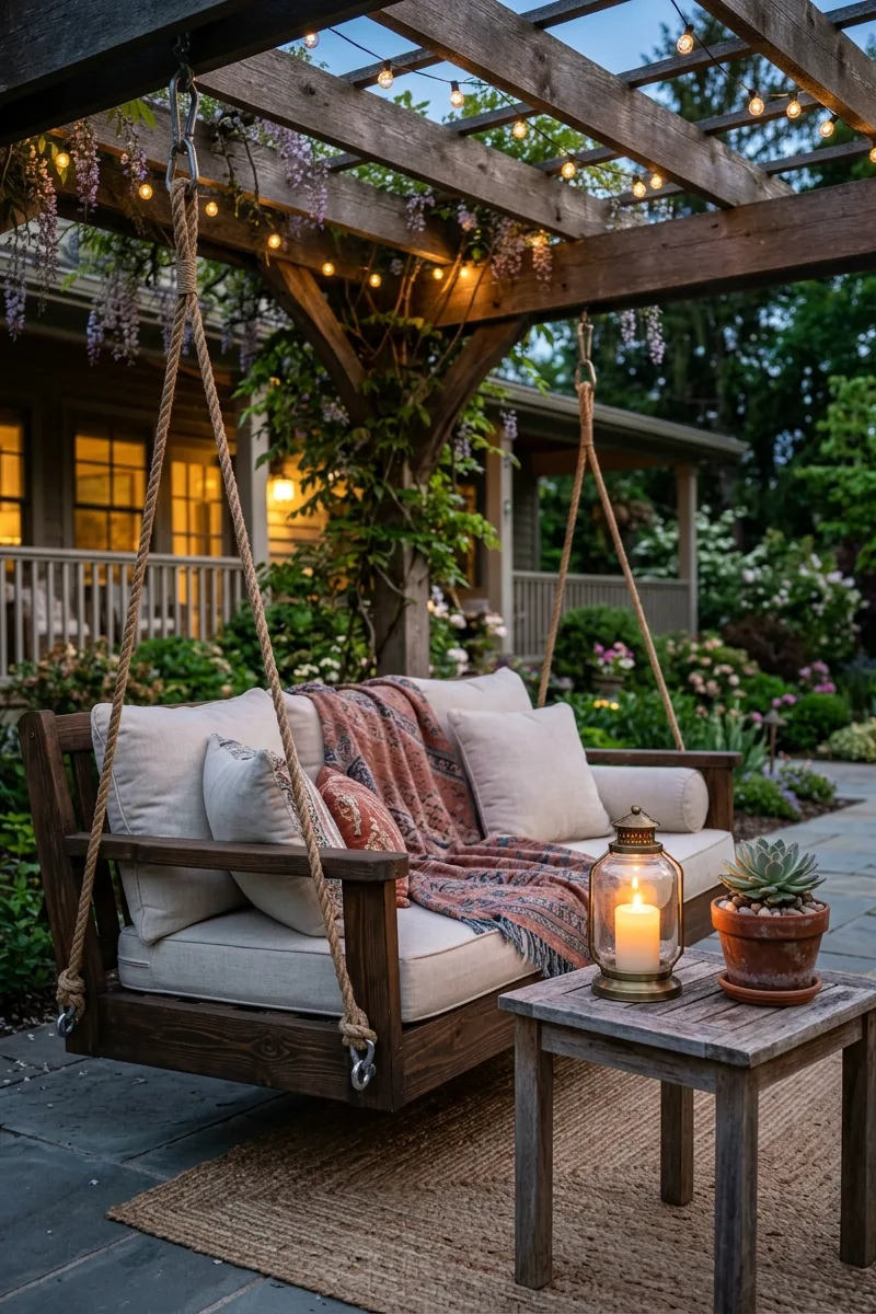 Side Table with Lantern