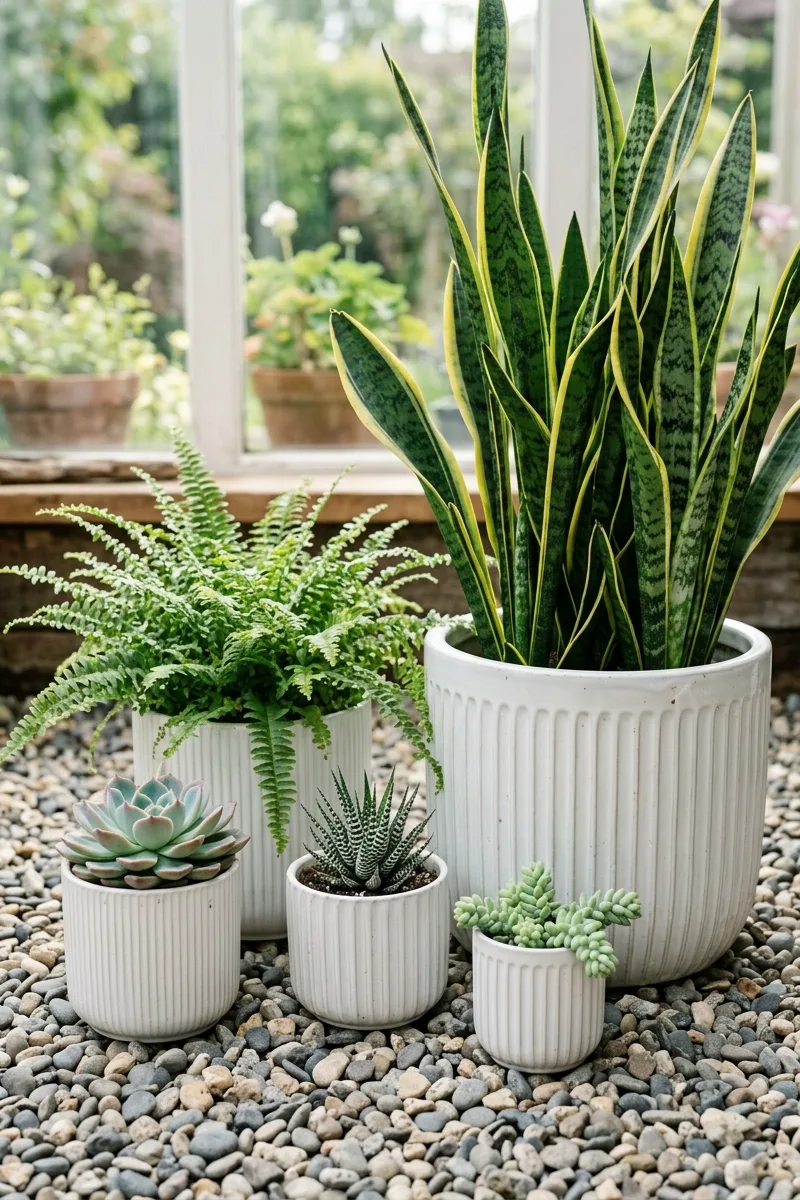 Snake Plant Grouped with Others