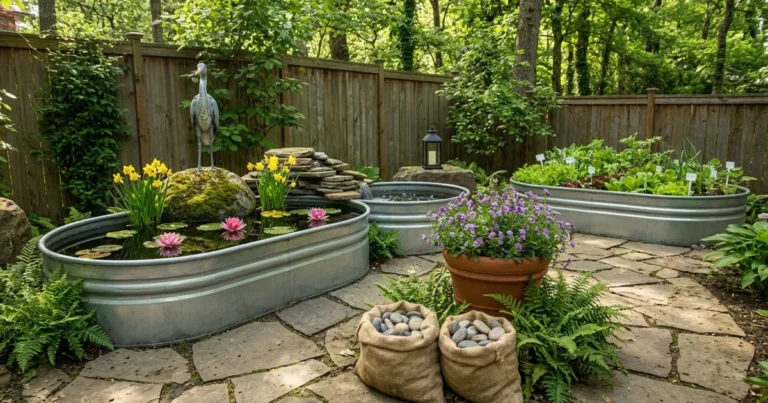 19 Simple Stock Tank Pond Ideas for a Weekend Water Feature