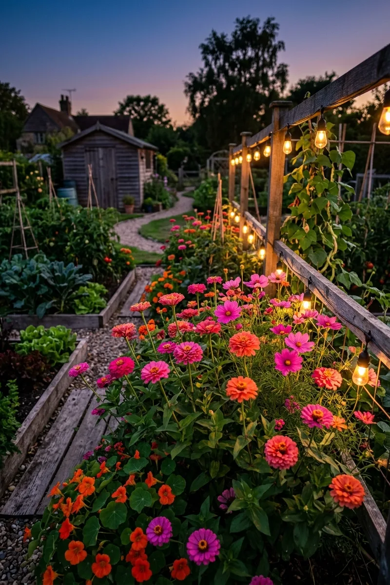Colorful Flowers Reflecting Light