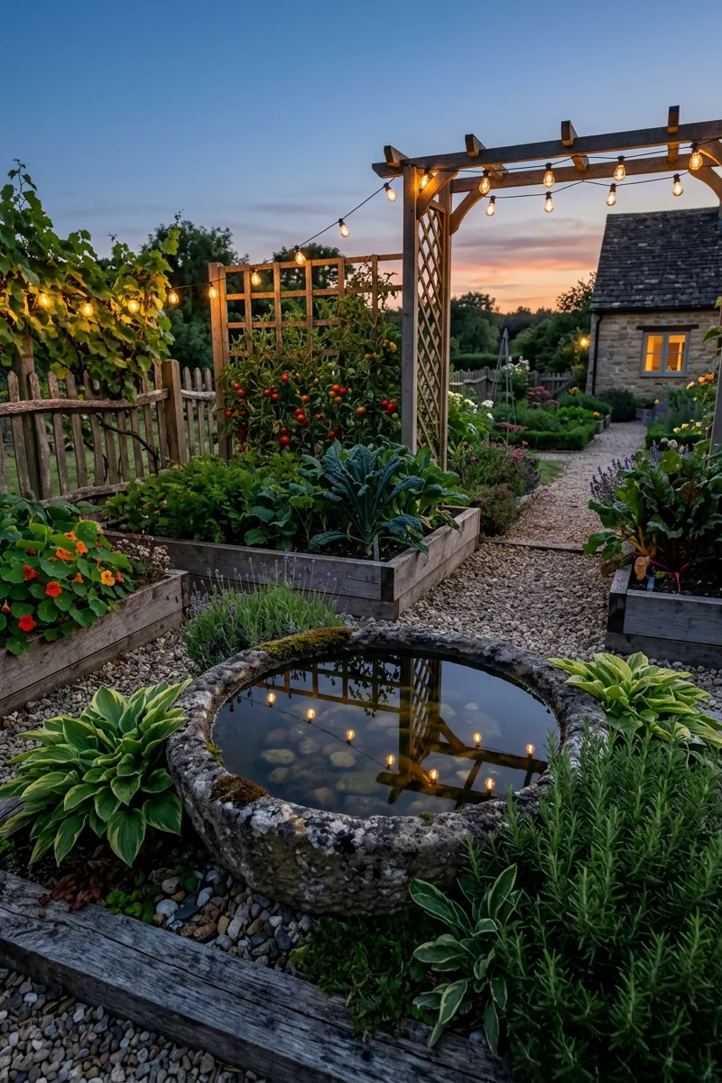 Reflective Surface of a Water Feature