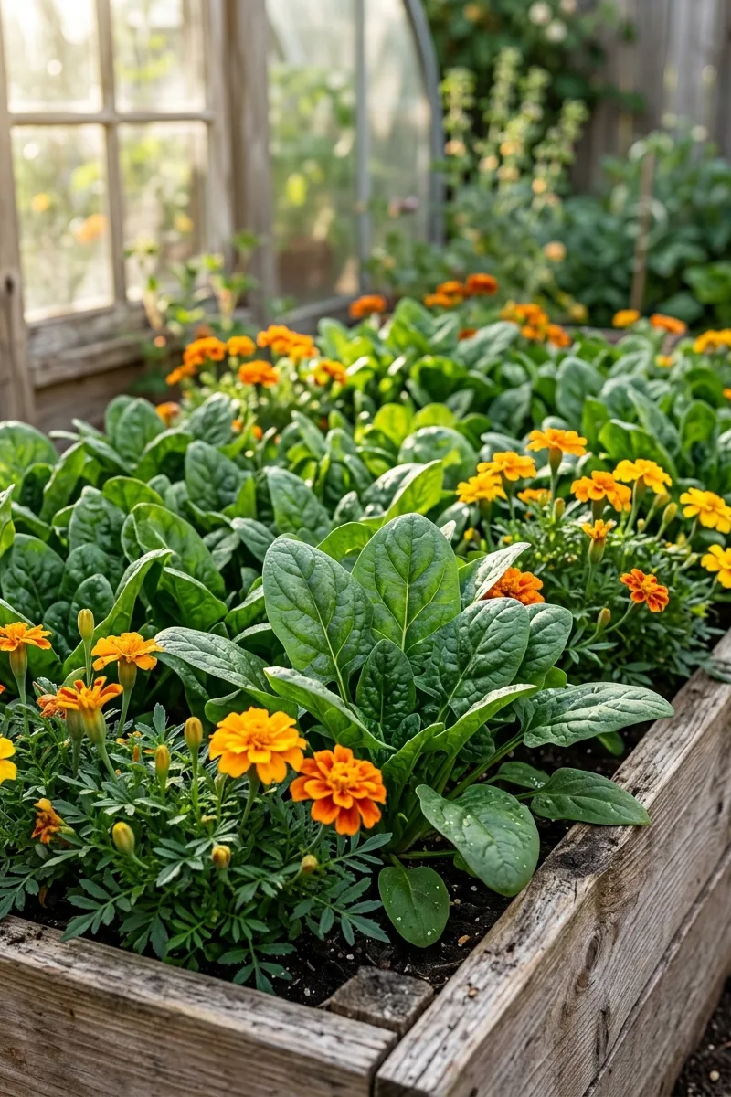 Lush Greens in Raised Beds