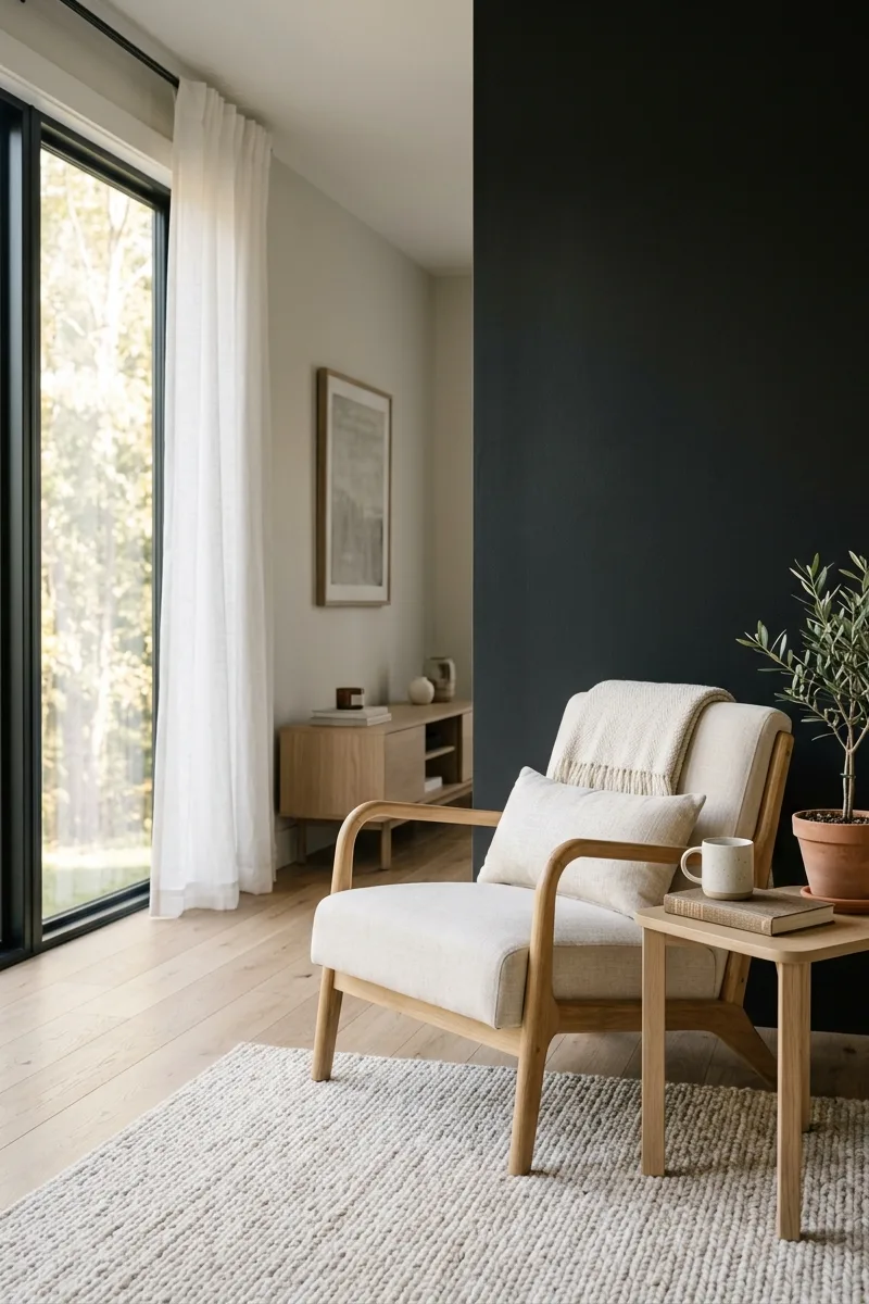 Soft Black Accent Walls