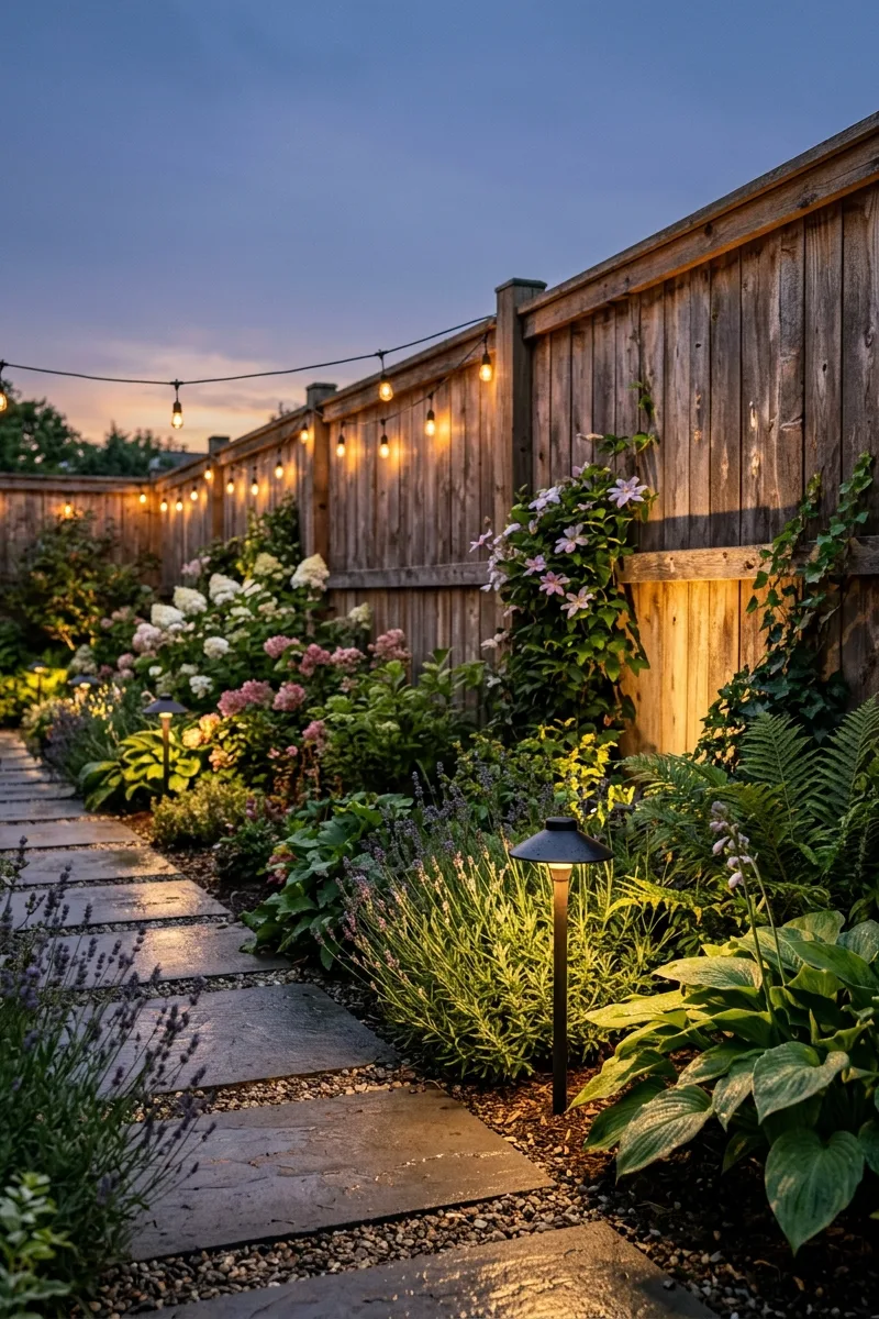 Wooden Privacy Fence Backdrop