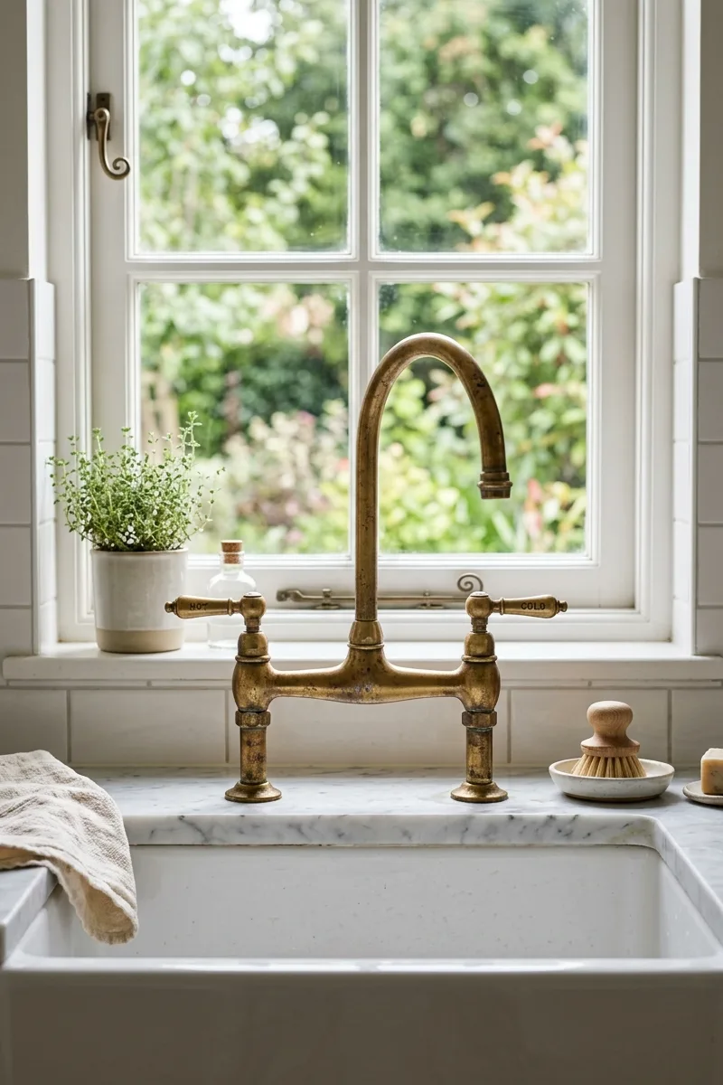 Aged Brass Faucets
