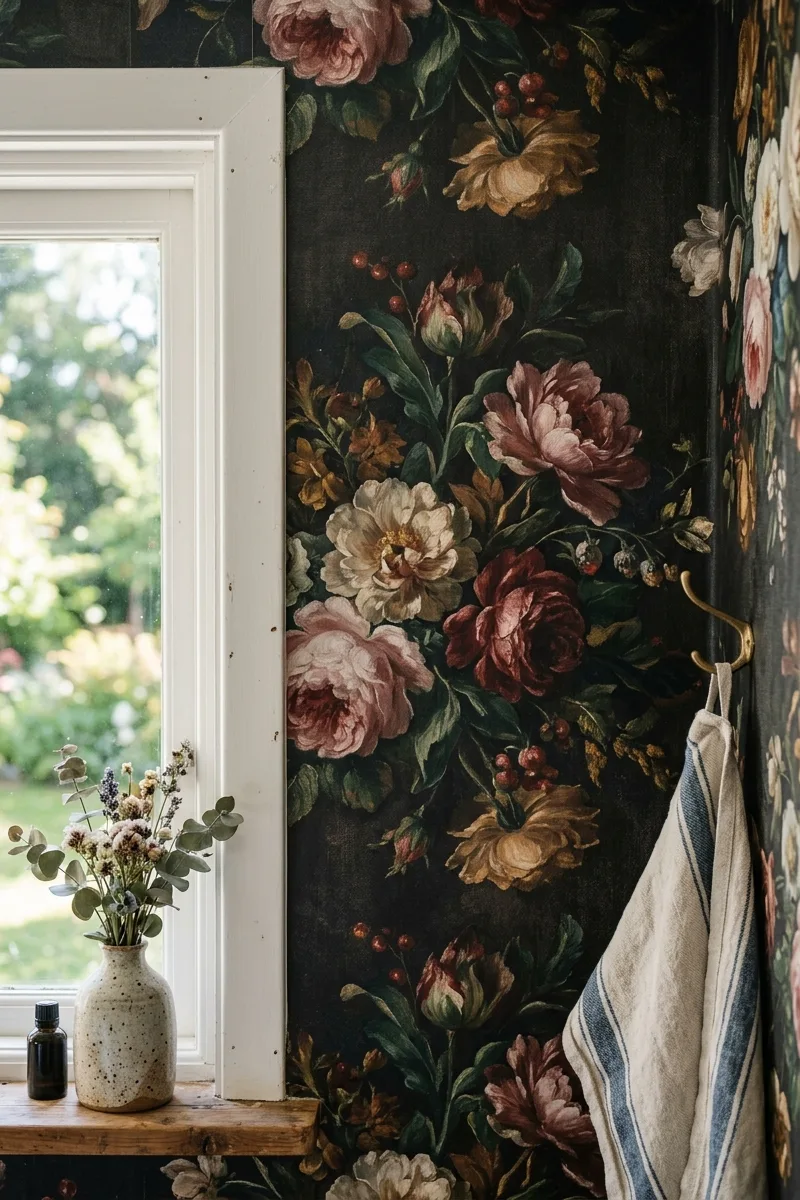 Moody Floral Wallpaper