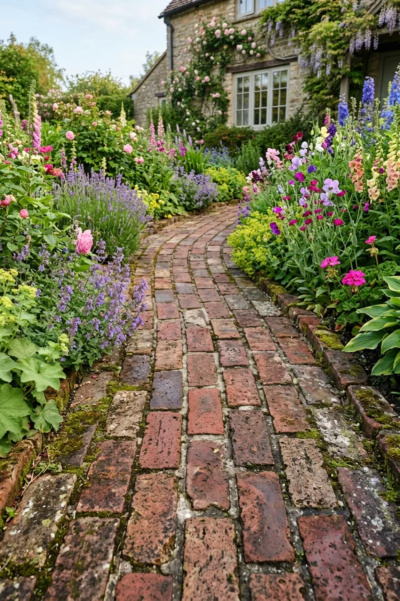 Recycled Brick Path