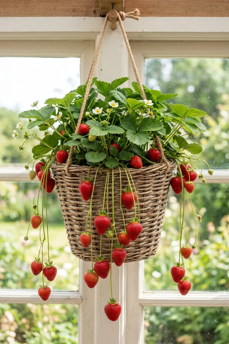 Hanging Basket Strawberries