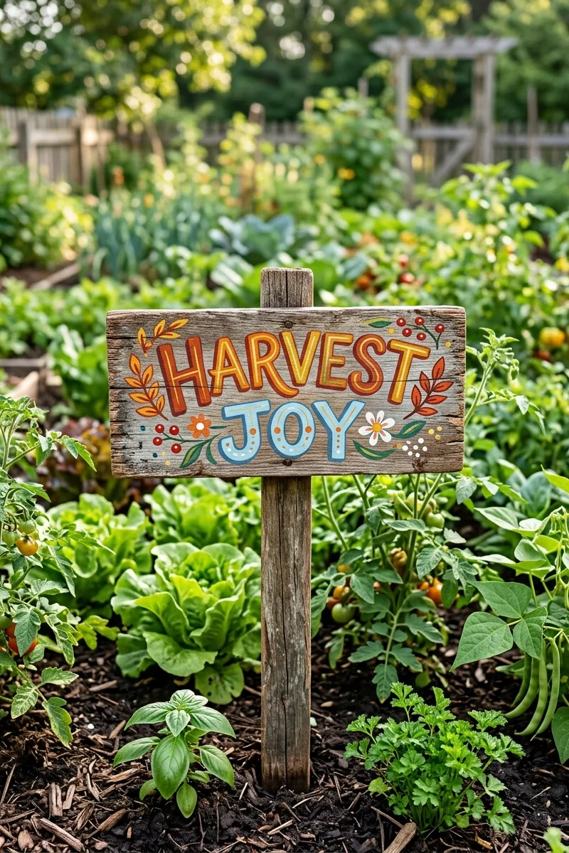 Painted Garden Sign
