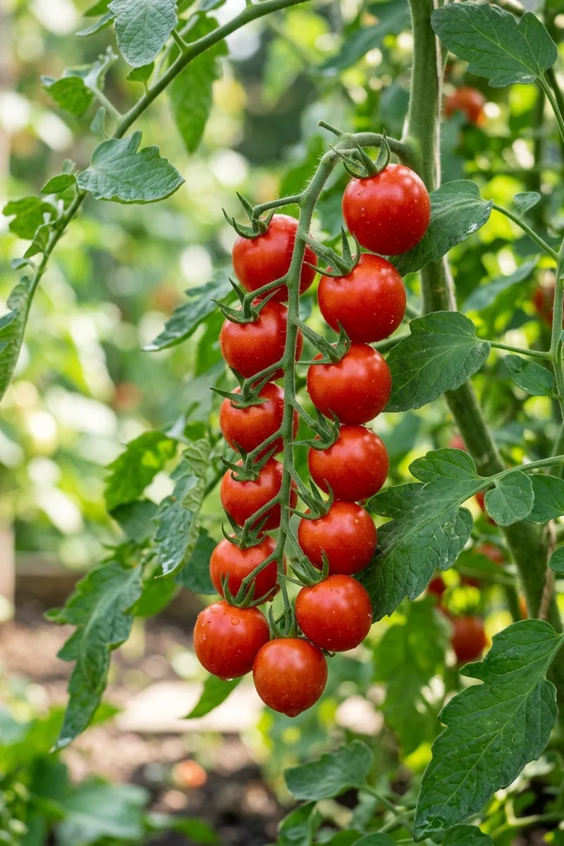 Red Cherry Tomato Clusters