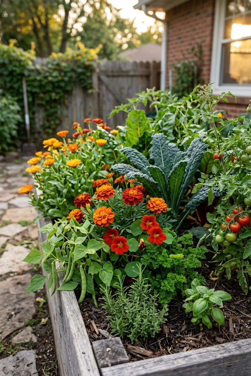Sunset-Toned Annuals Mix