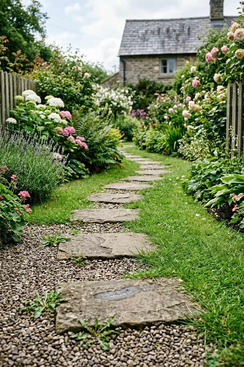 Gravel and Grass Mix Paths