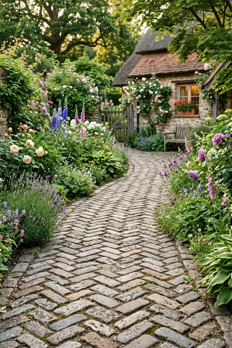 Cobblestone Cottage Path