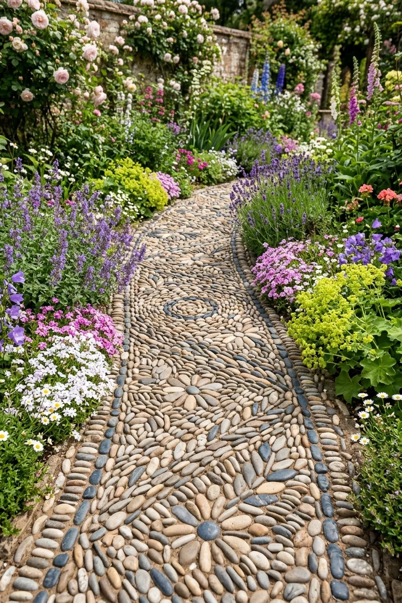 Mosaic Pebble Path