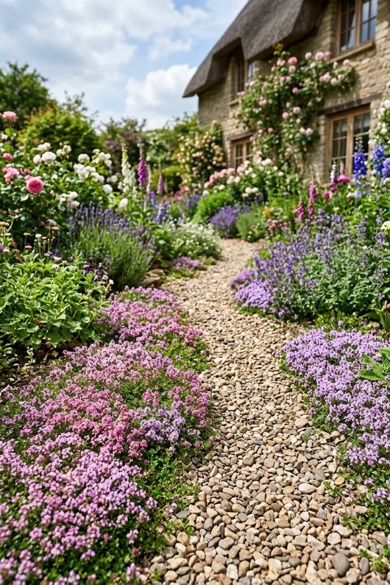 Thyme-Filled Gravel Path