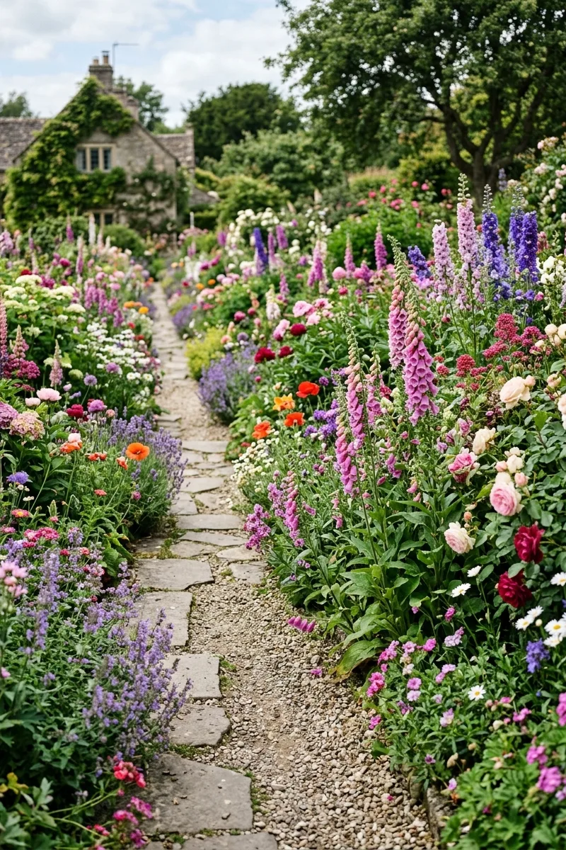 Dense Flower Tapestry Border