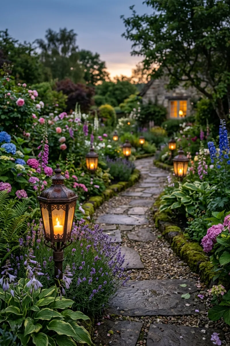 Path with Decorative Lanterns