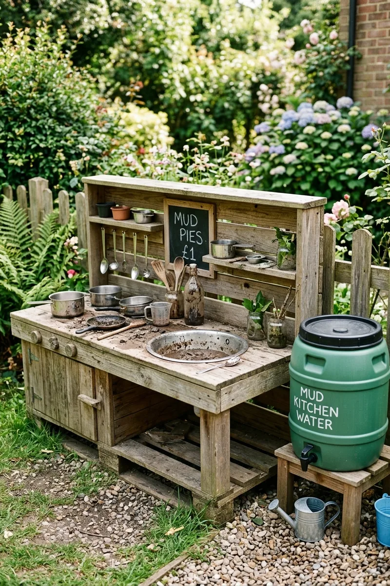 Mud Kitchen with a Water Butt