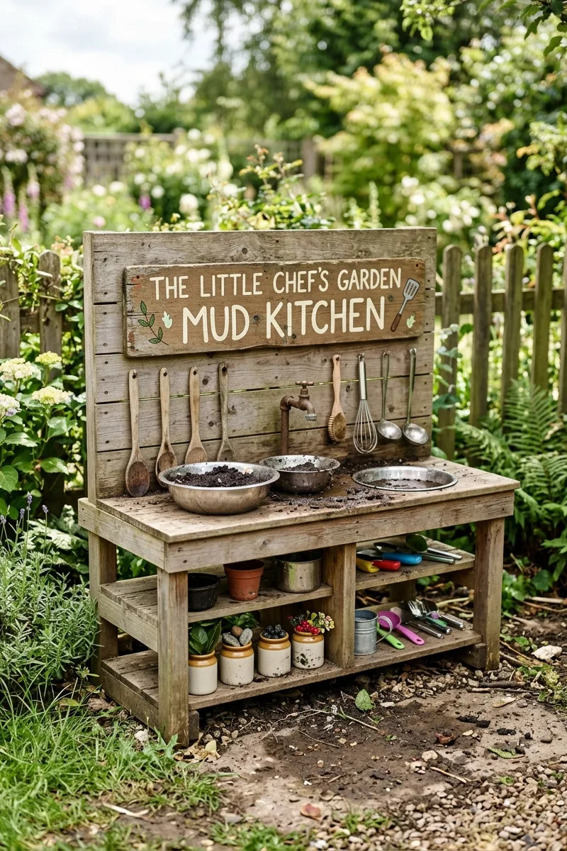 Mud Kitchen with Signage