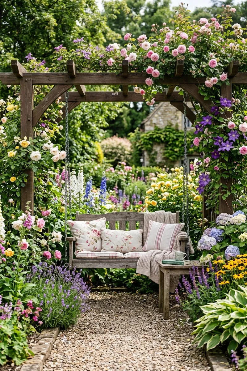 Flower-Framed Pergola