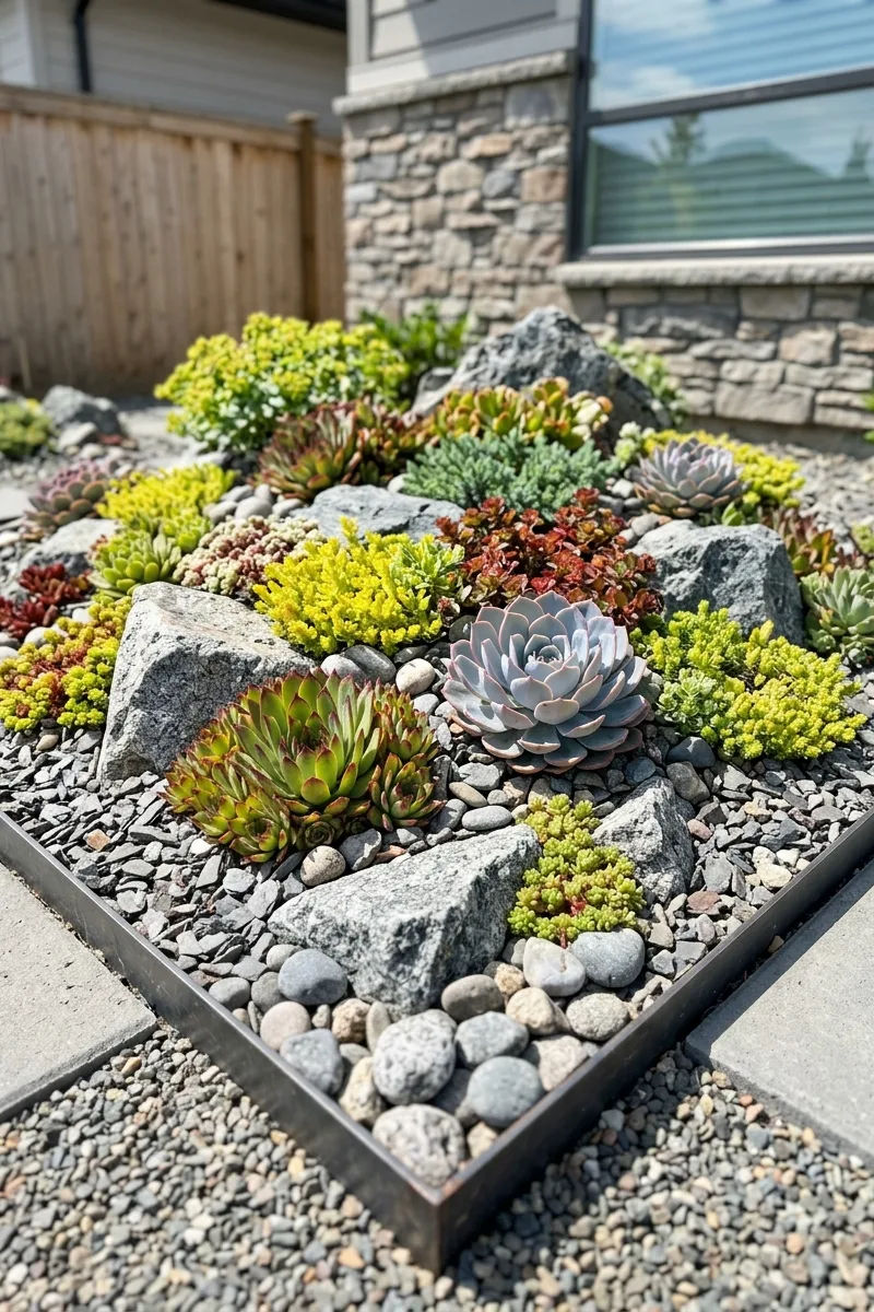 Rock Garden with Succulents