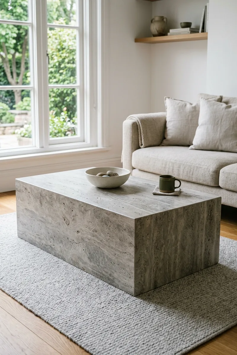 Silver Travertine Tables