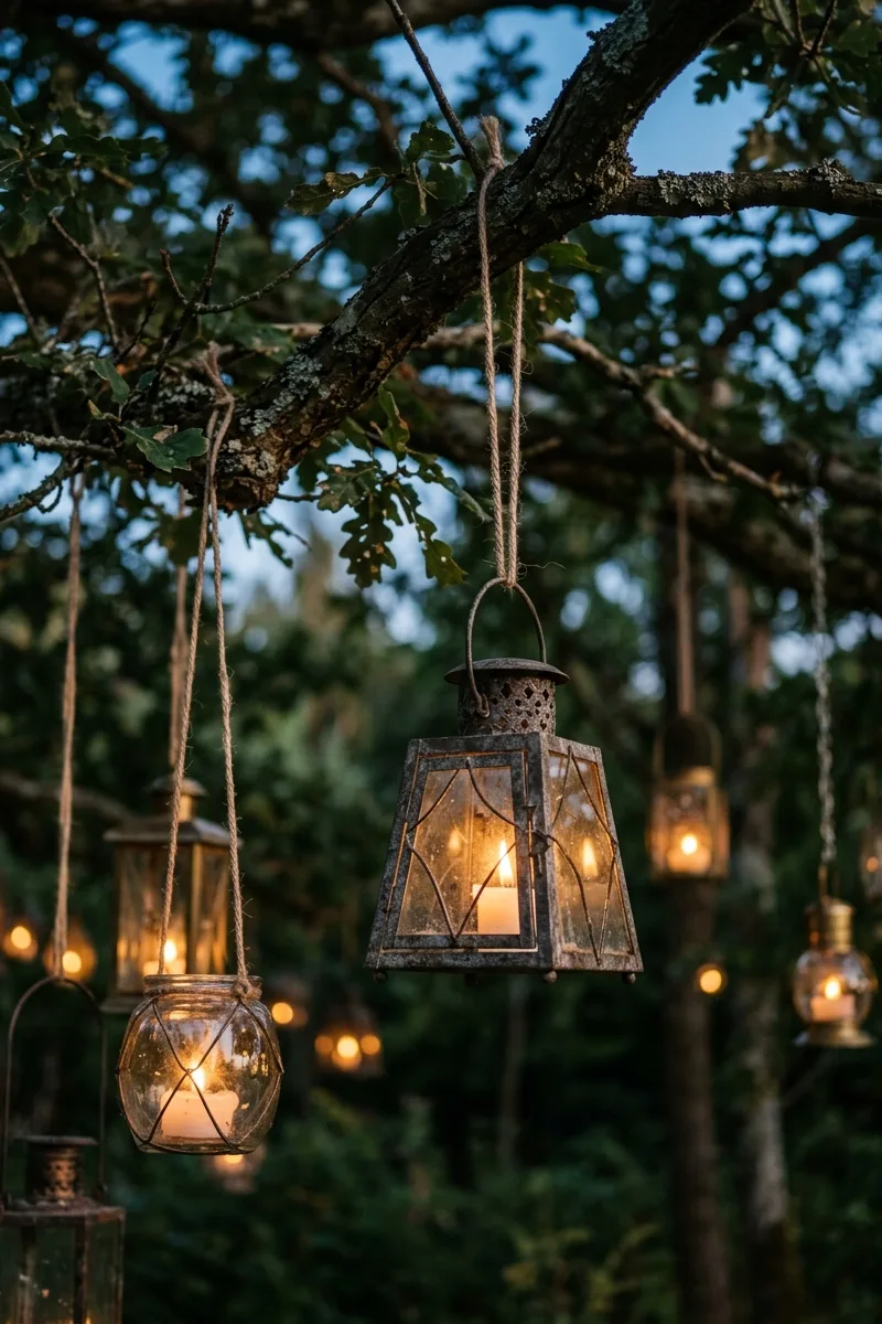 Candle Lanterns in Trees