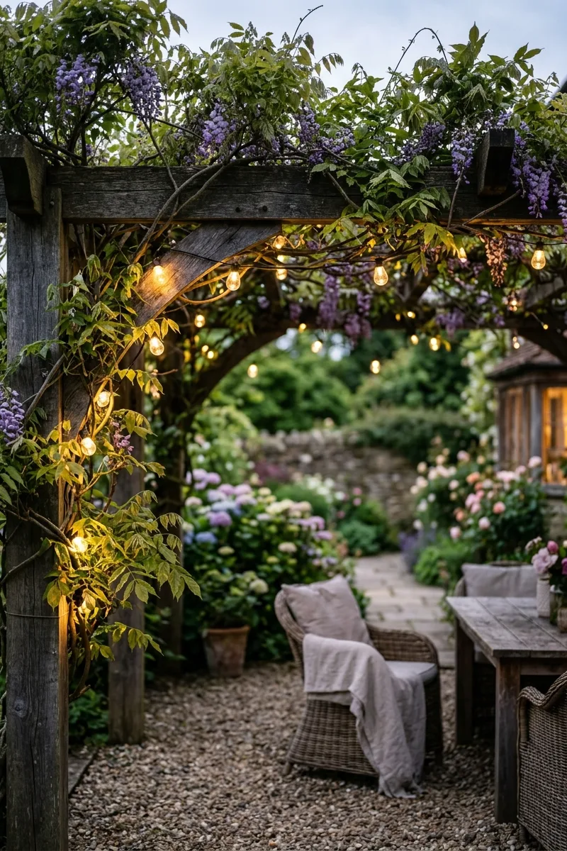String Light and Vines