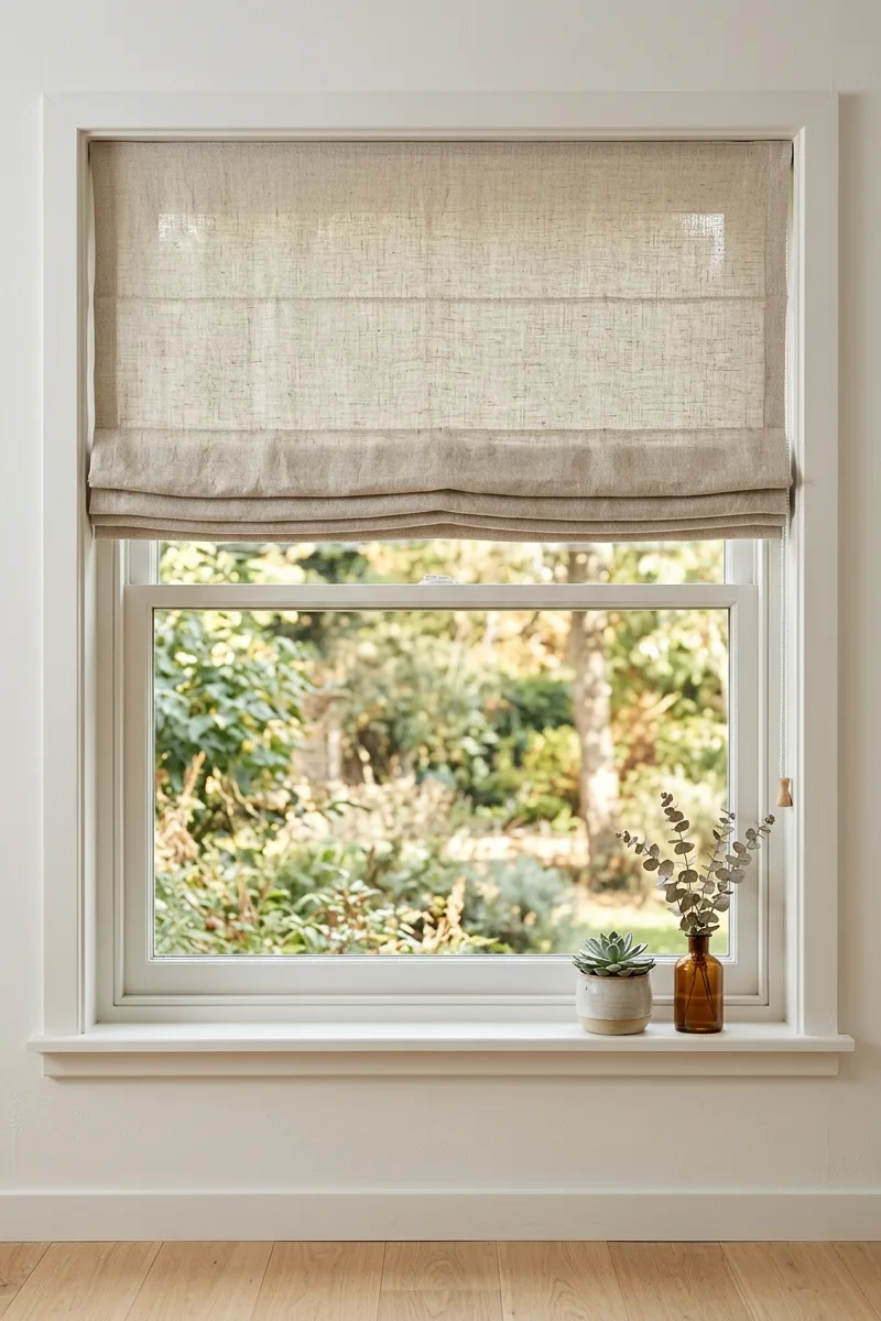 Linen Roman Shades