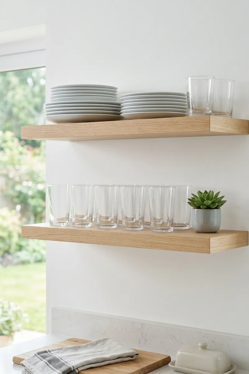 Open Wood Shelving