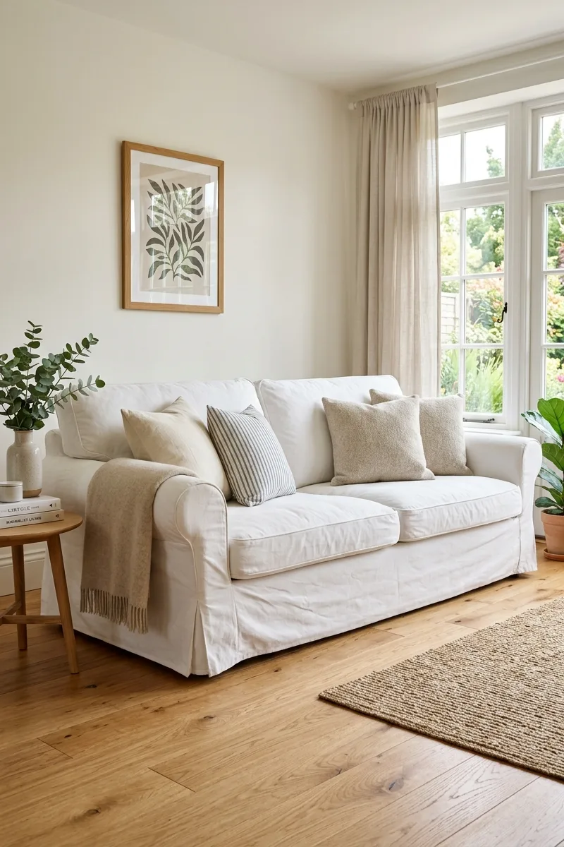 White Slipcovered Sofas