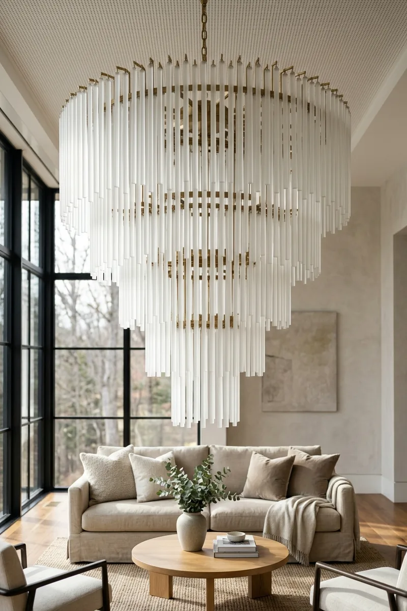 Tiered Glass Chandeliers