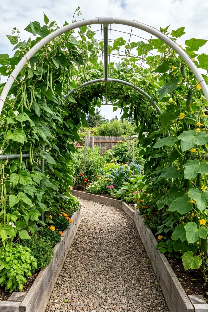 Arched Trellis Bed