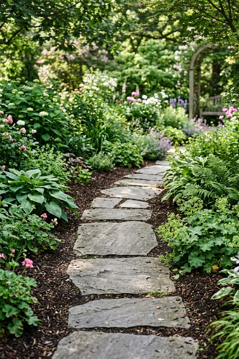 Flagstone Garden Path