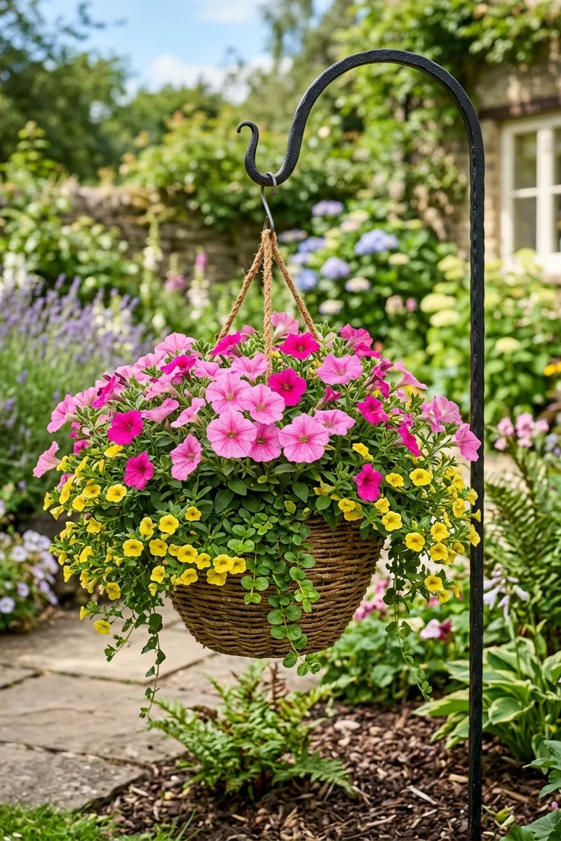 Hanging Baskets with Trailing Flowers