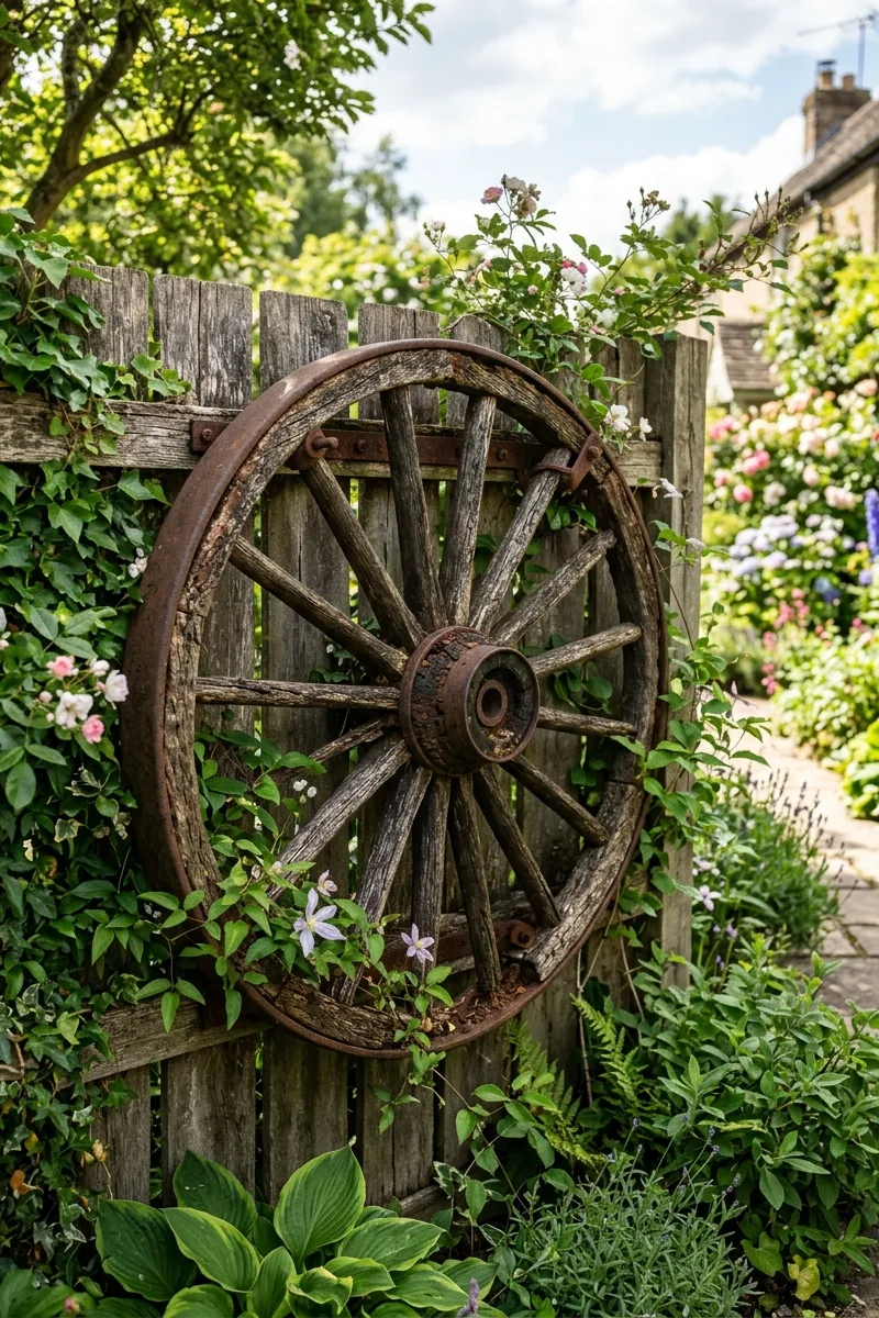 Rustic Wagon Wheel Wall Decor