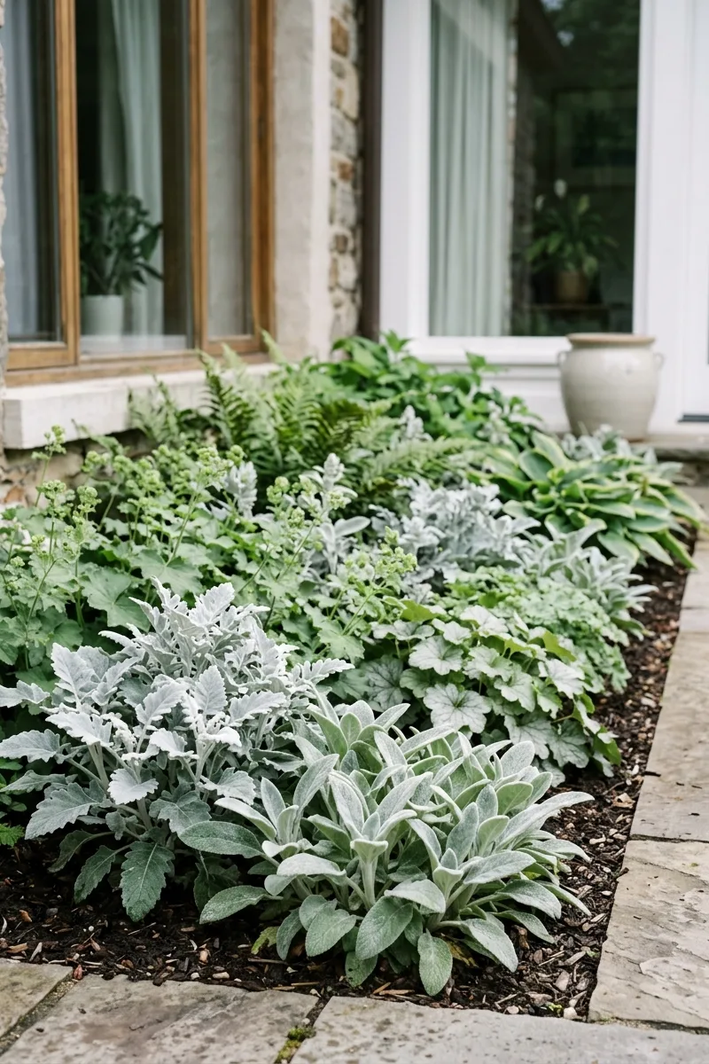 Gray and Green Bed