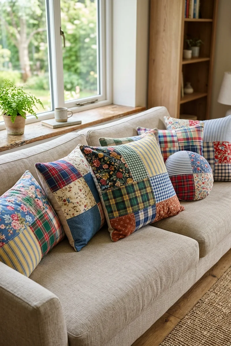 Fabric Scrap Pillows