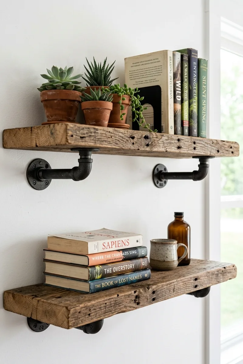Reclaimed Wood Shelving
