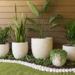 20 Stunning Garden Planter Ideas with White Ceramic Pots