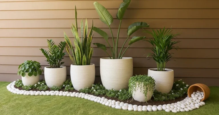 20 Stunning Garden Planter Ideas with White Ceramic Pots